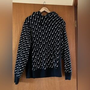 Champion Black Hoodie with White Script